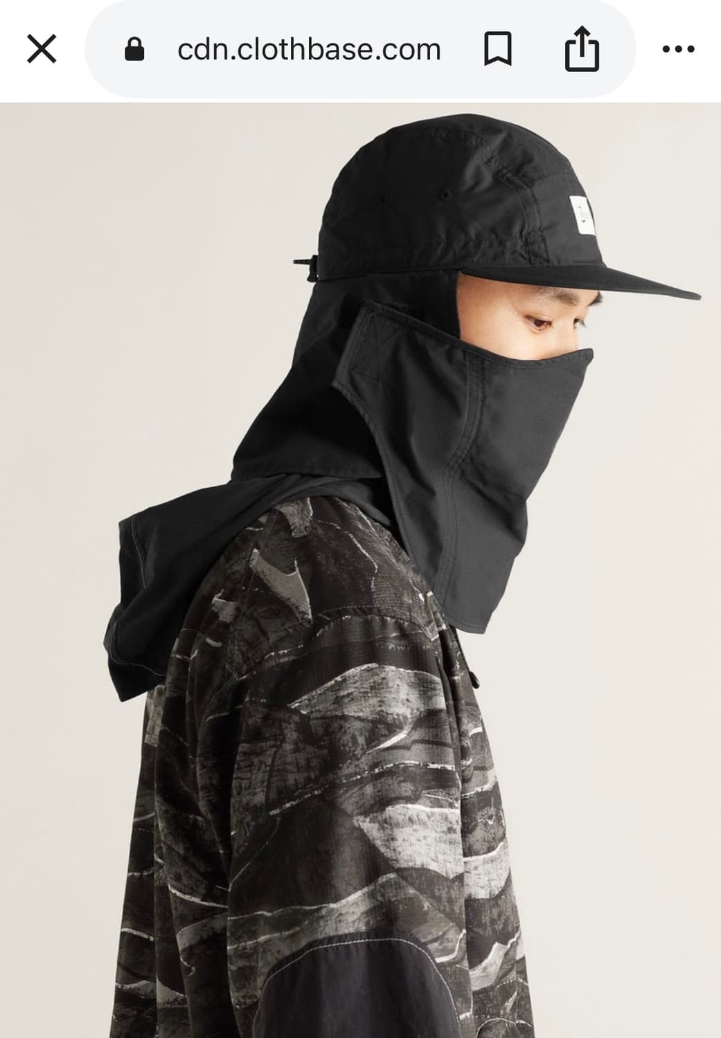 WTAPS 블랙 선쉐이드 캡 상품이미지3