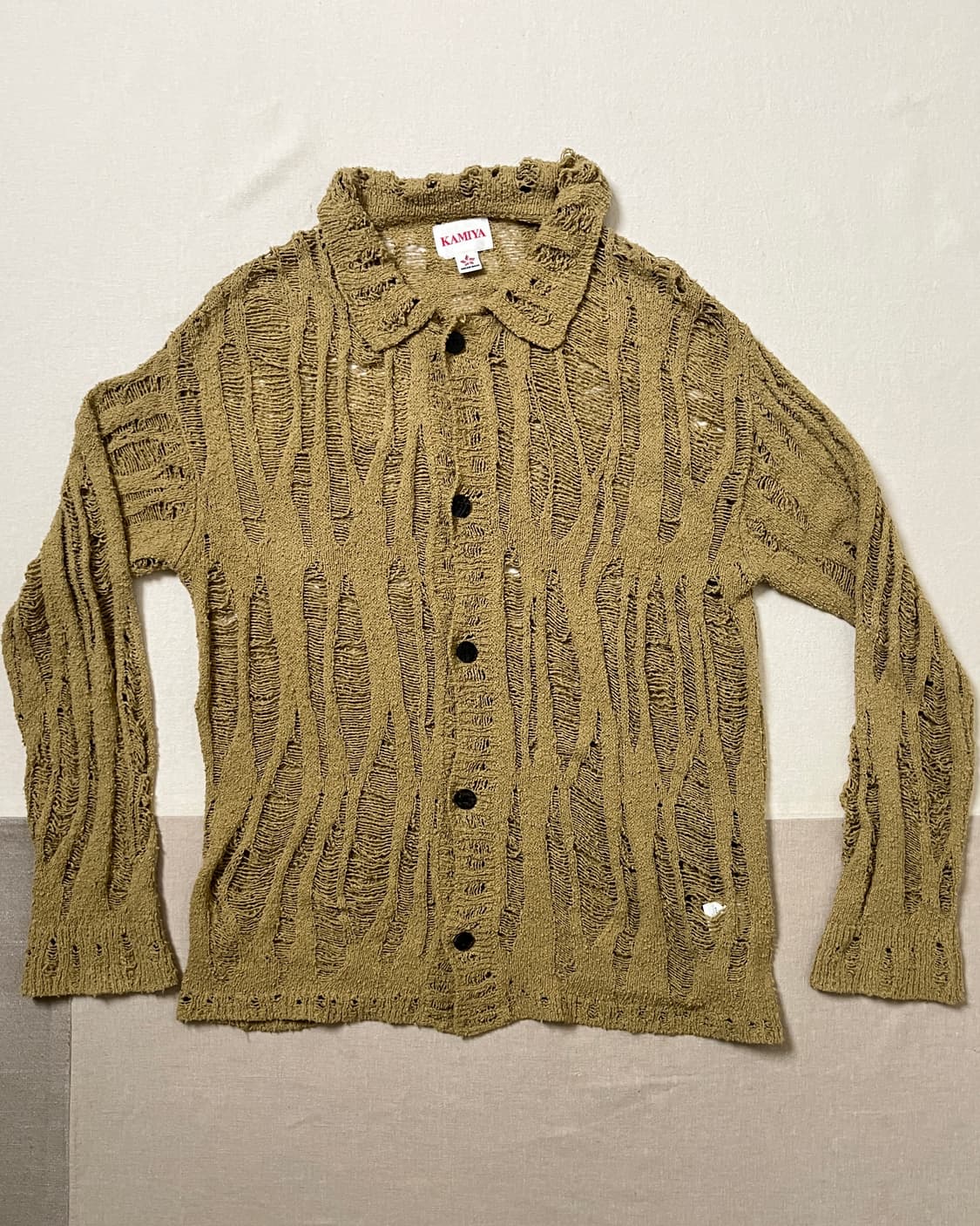 카미야 데미지 니트 가디건 kamiya 미하라야스히로 상품이미지1