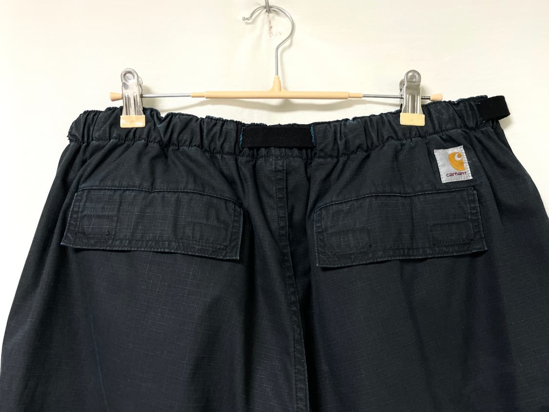 칼하트 wynton 립스탑 코튼 밴딩 벨트 카고쇼츠 반바지 L _ 블랙 상품이미지6