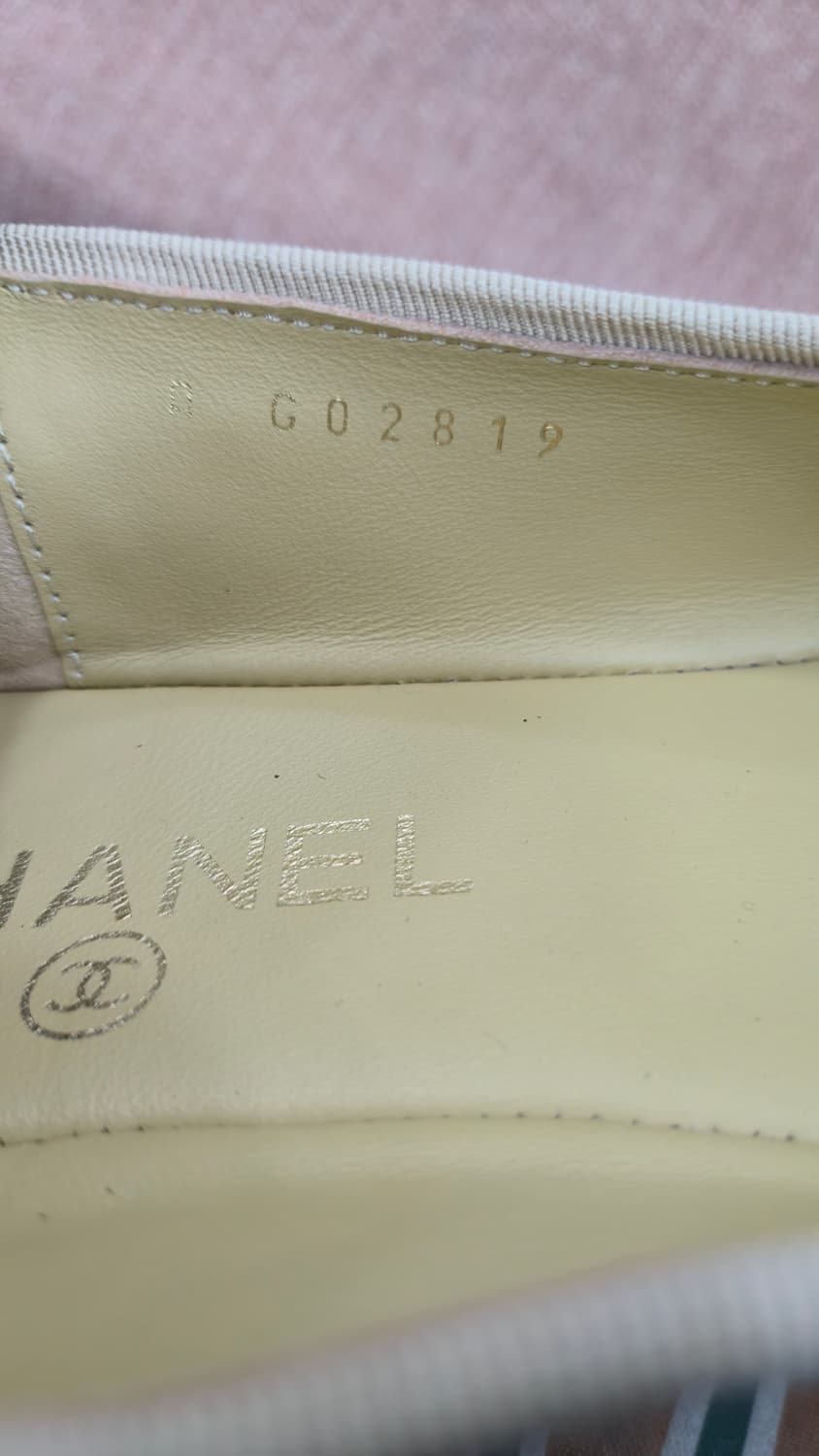 샤넬정품 일회착용 39C사이즈-  벨벳 플랫슈즈 상품이미지7