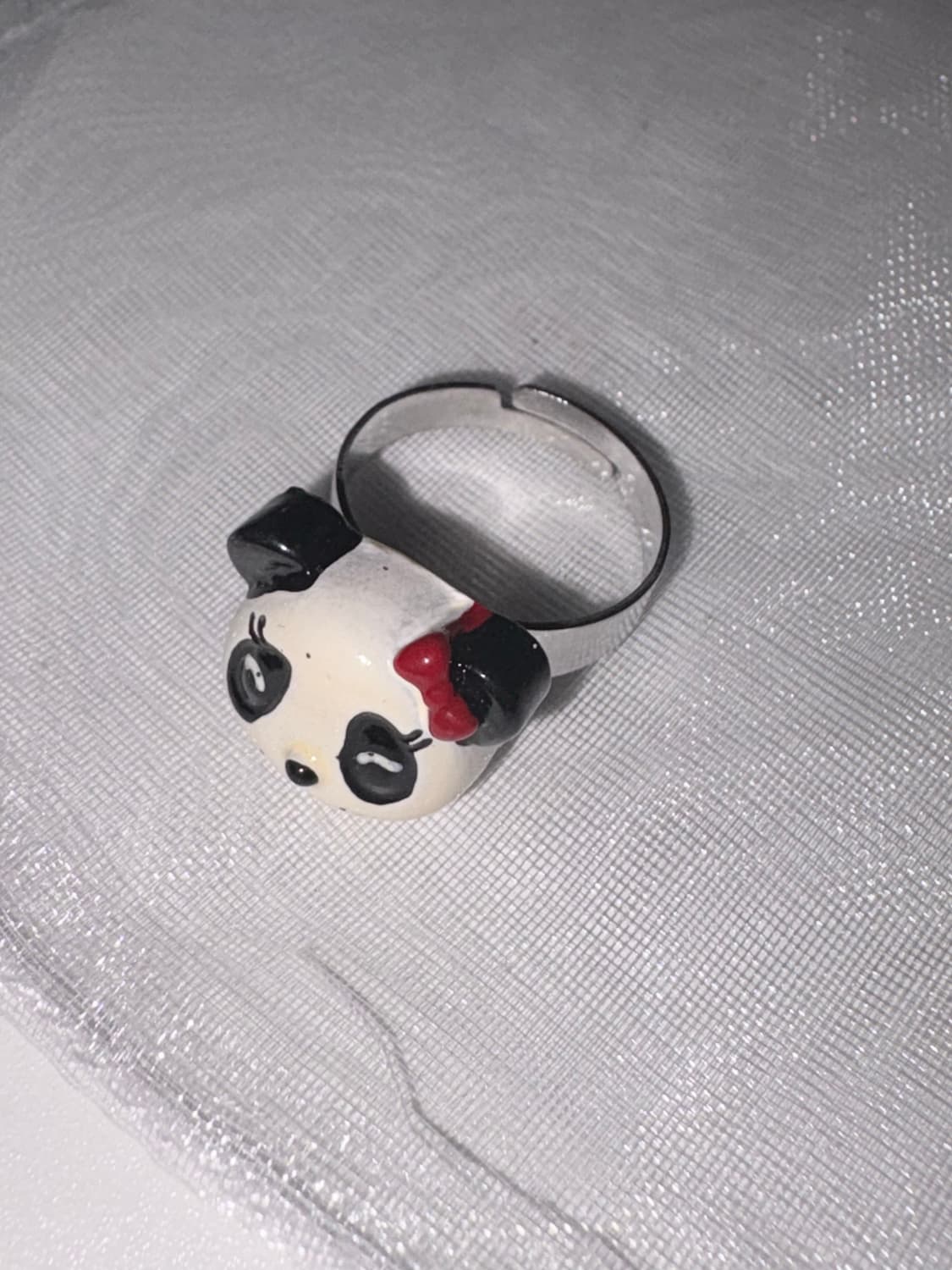 히메갸루 모리걸잡화 일본빈티지 블랙판다반지 상품이미지3