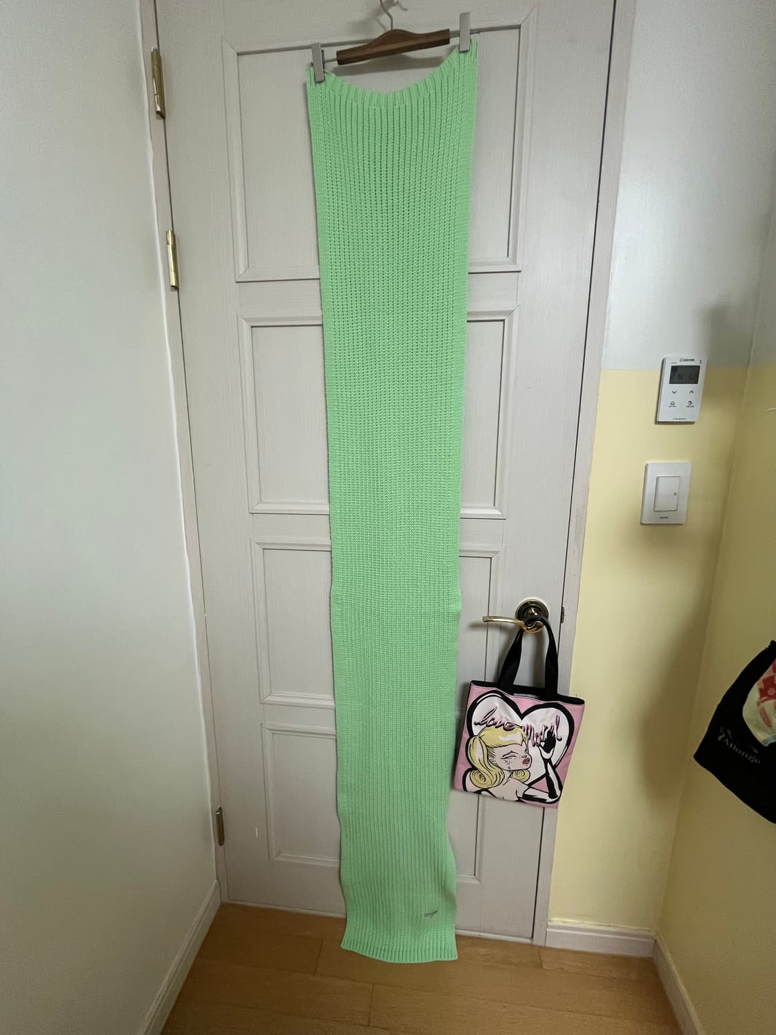 Adam's Fig Leaf 메론색🍈 니트 머플러 목도리 상품이미지3