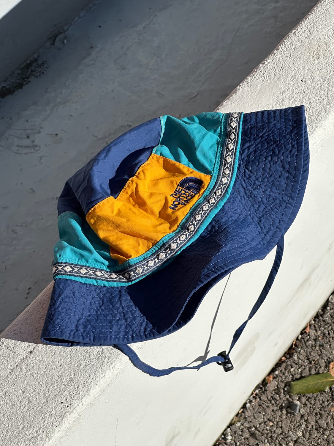 [L] 노스페이스 로고 컬러블럭 버킷햇 모자 상품이미지4