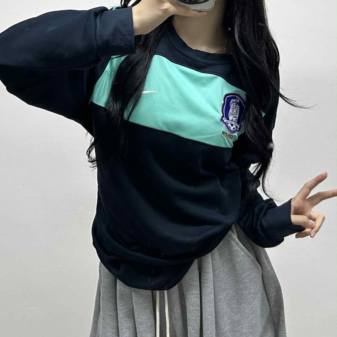 나이키 한국 국대 09/10 유니폼 선수 지급 트레이닝 탑 슬리브(110 상품이미지1