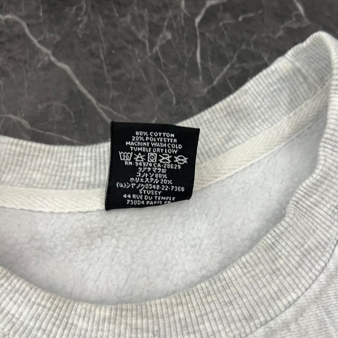 스투시 베이직 스탁로고 맨투맨 애쉬 헤더 그레이 상품이미지6