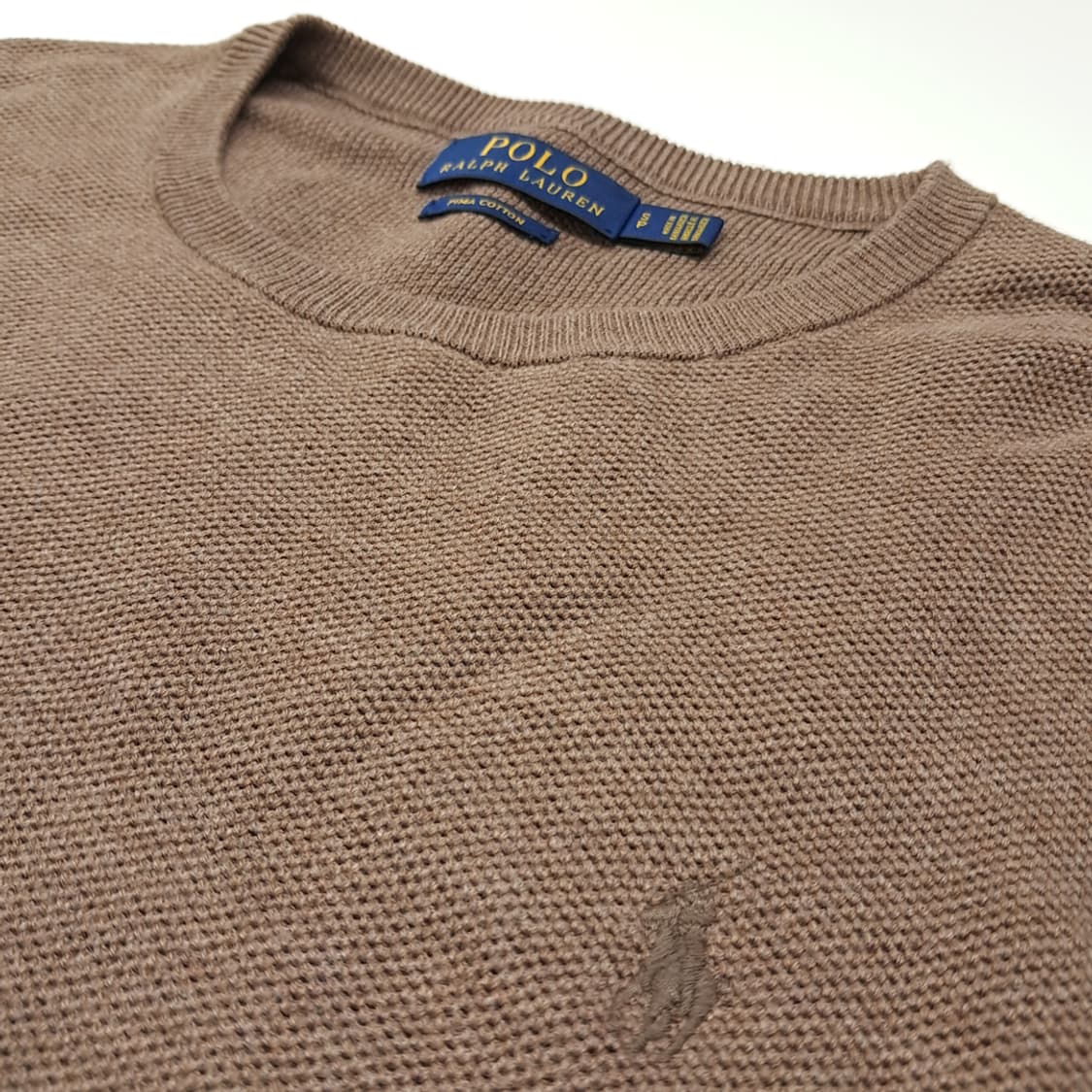 CL007 S 폴로 랄프로렌 피마 코튼 카멜 케이블 니트 상품이미지4