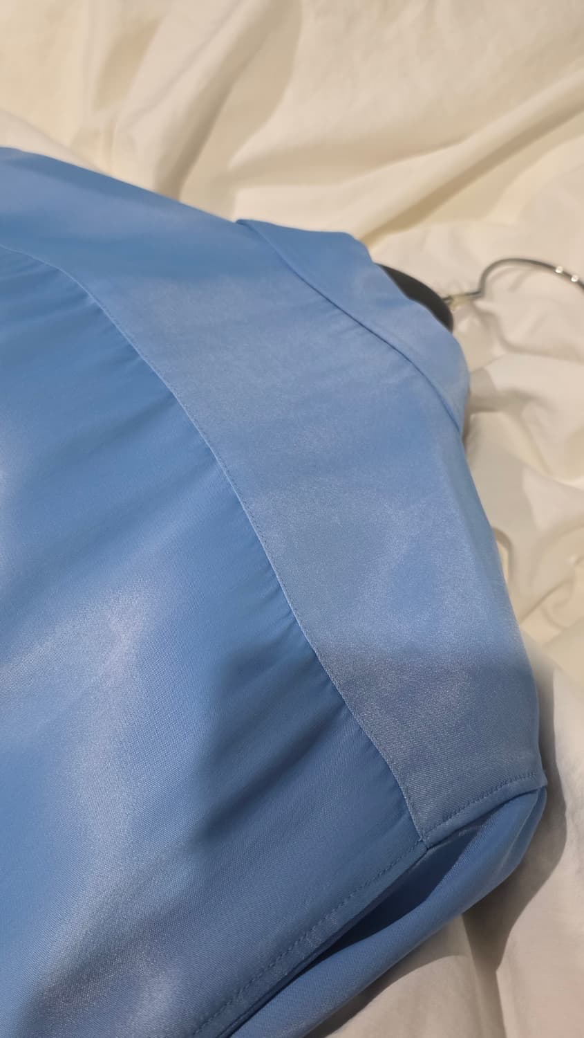 [미착용 새제품] 자라 ZARA 링클프리 블루 새틴 셔츠/블라우스 55 상품이미지7