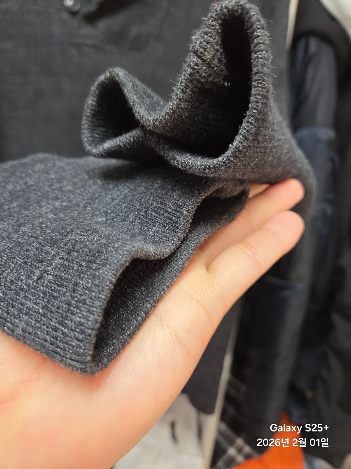 폴로 랄프로렌 숄카라 니트 다크그레이 m사이즈 상품이미지5