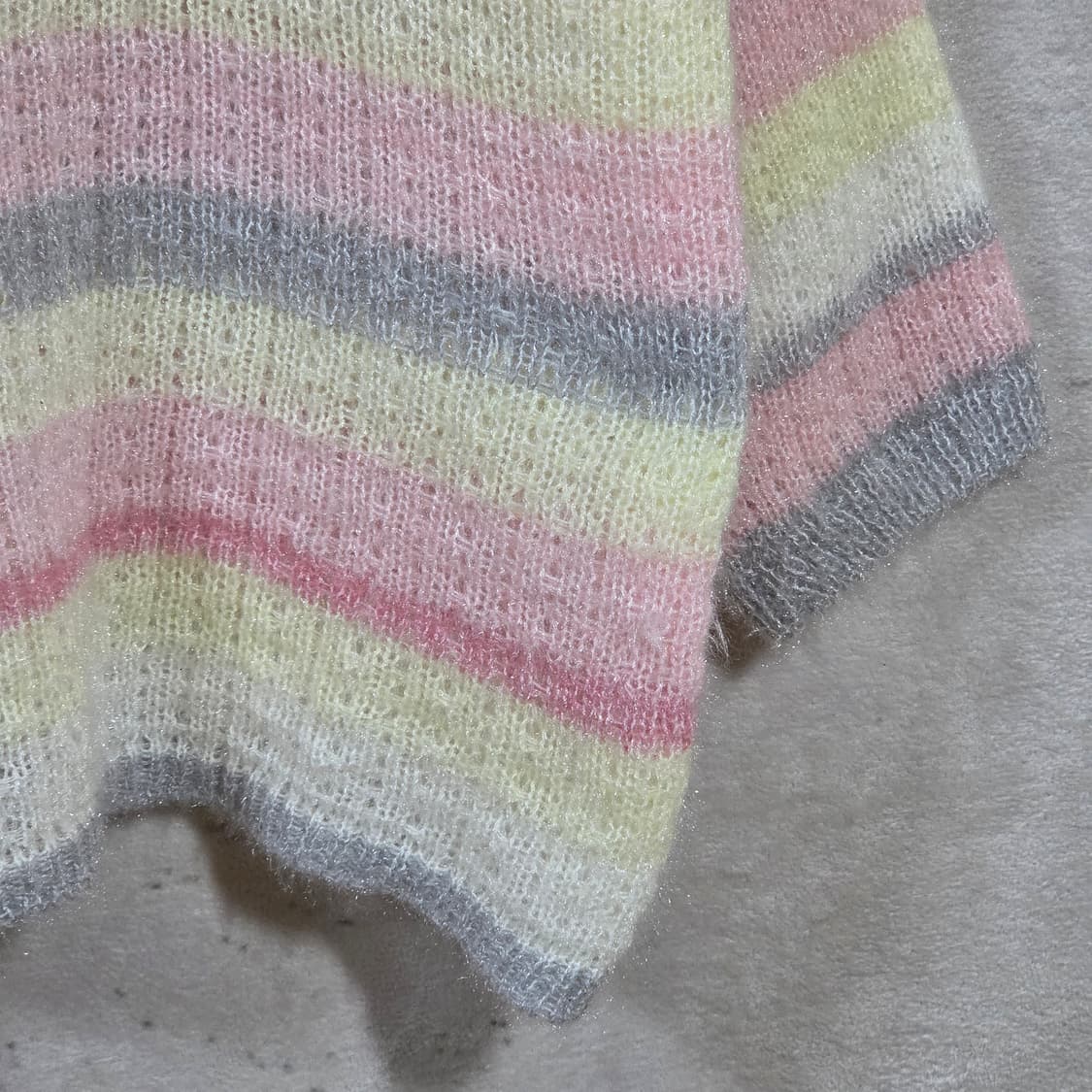 빈티지 솜사탕 맛 레인보우 퍼 니트 상품이미지3