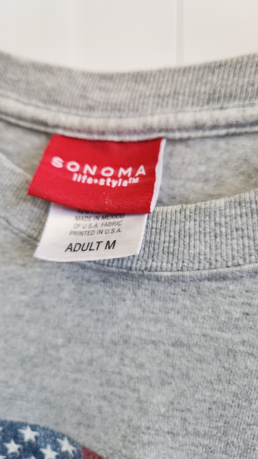 00'S SONOMA VINTAGE USA 성조기 루프휠 반팔티 M사이즈 상품이미지4