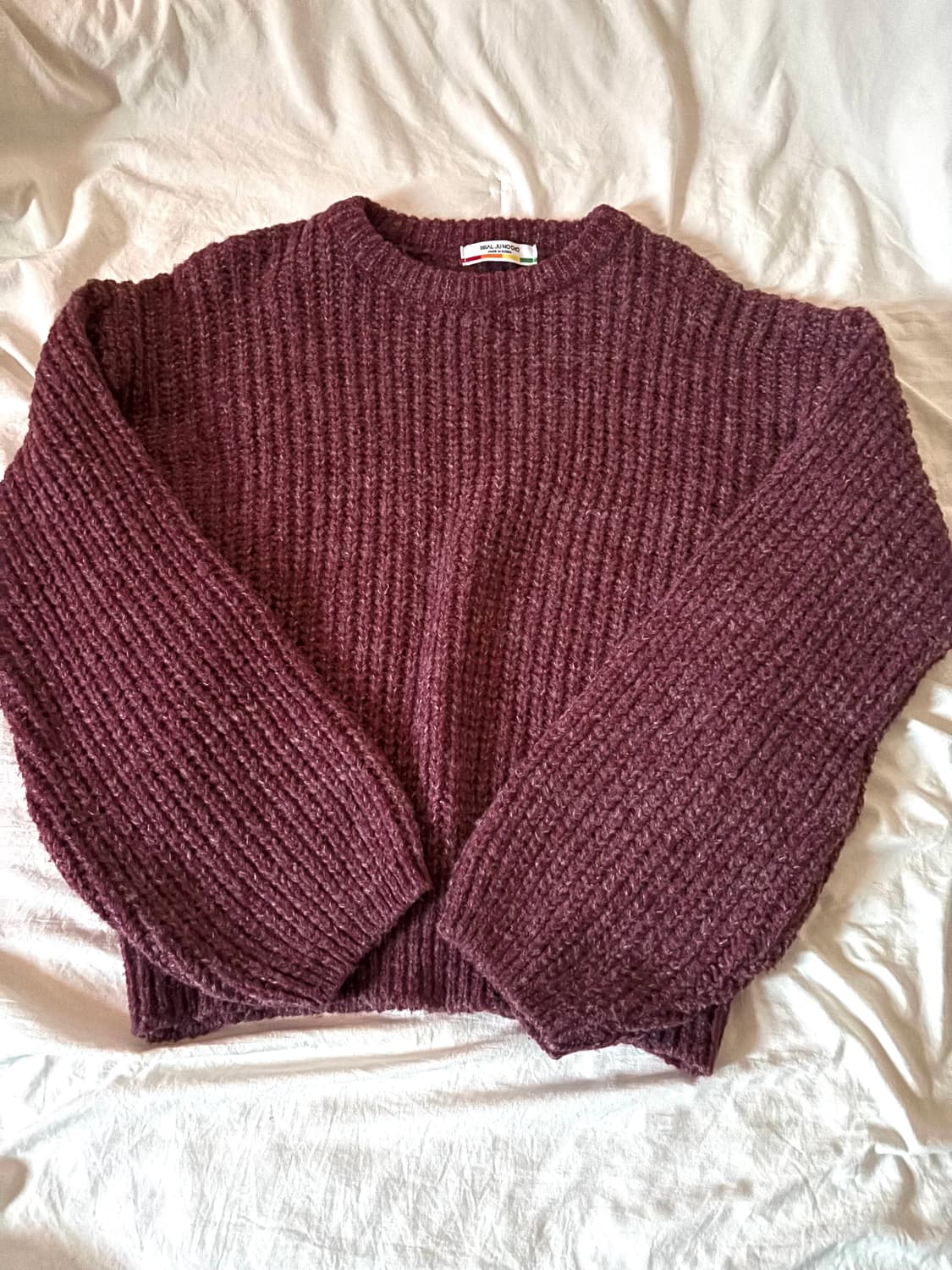 버건디 니트 상품이미지1