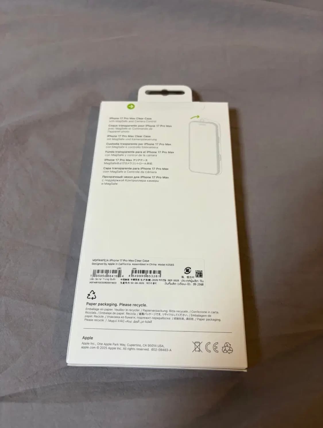 정품미개봉)애플 아이폰17프로맥스 맥세이프 투명케이스 상품이미지2