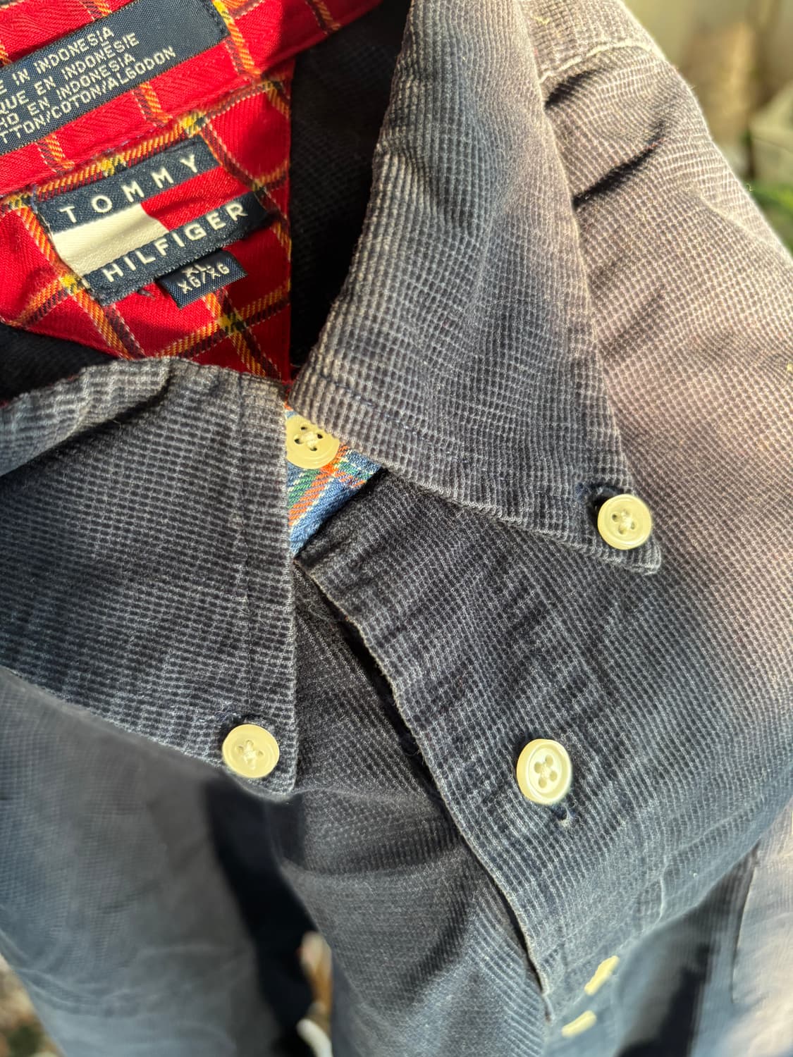 tommy hilfiger corduroy navy shirts xl  상품이미지9