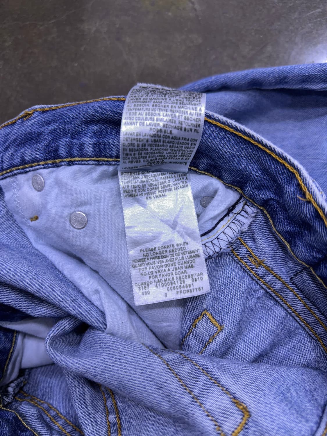 리바이스 505 레귤러 스트레이트핏 00's 워싱 데님팬츠 33 상품이미지10