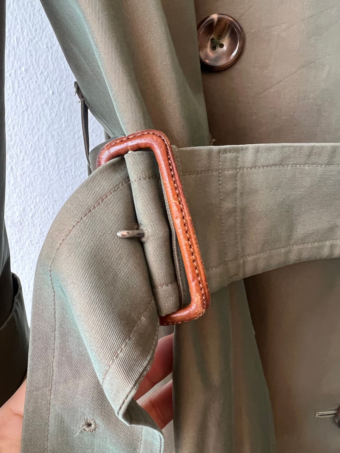 버버리런던 카키 개버딘더블 트렌치코트
 상품이미지6