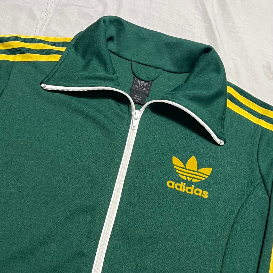 M 00’s 아디다스 그린 옐로우 라인 트랙탑 상품이미지1