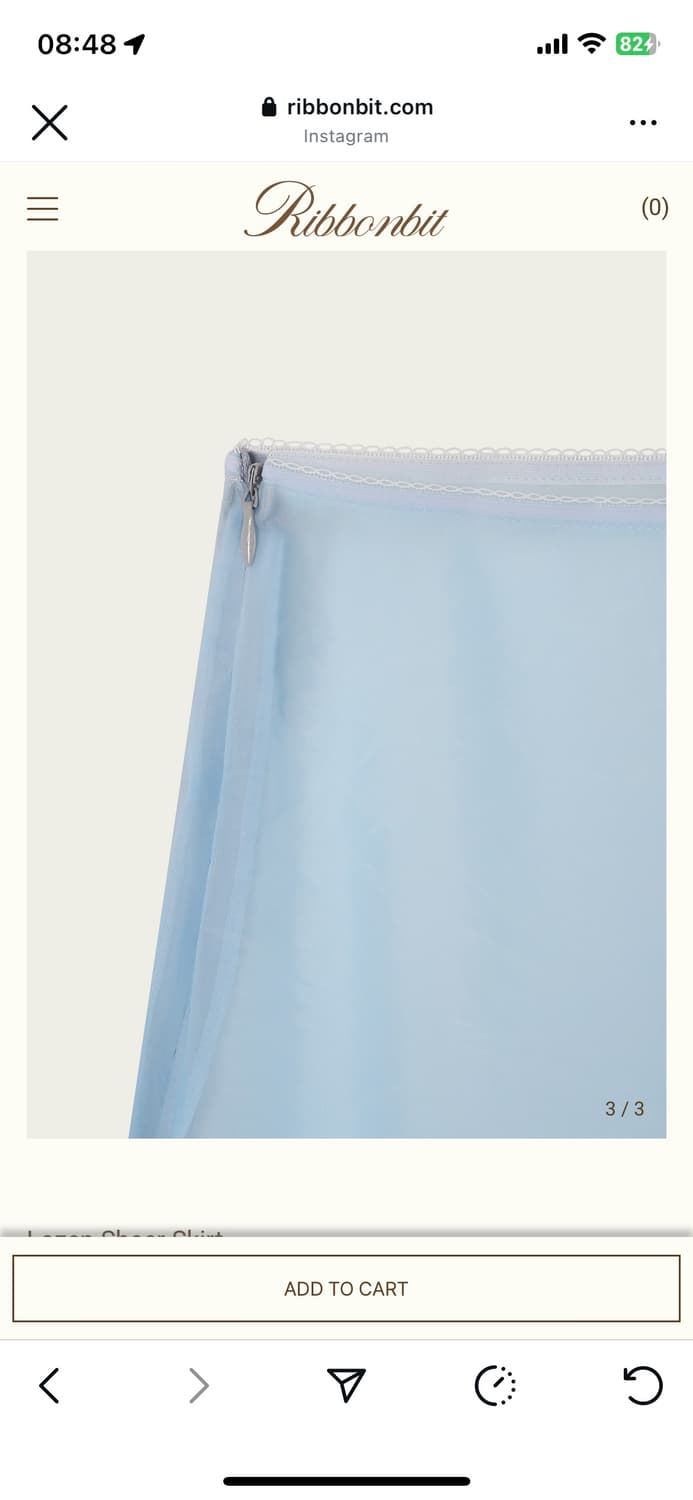 리본빛 Lozen Sheer Skirt M사이즈 상품이미지2