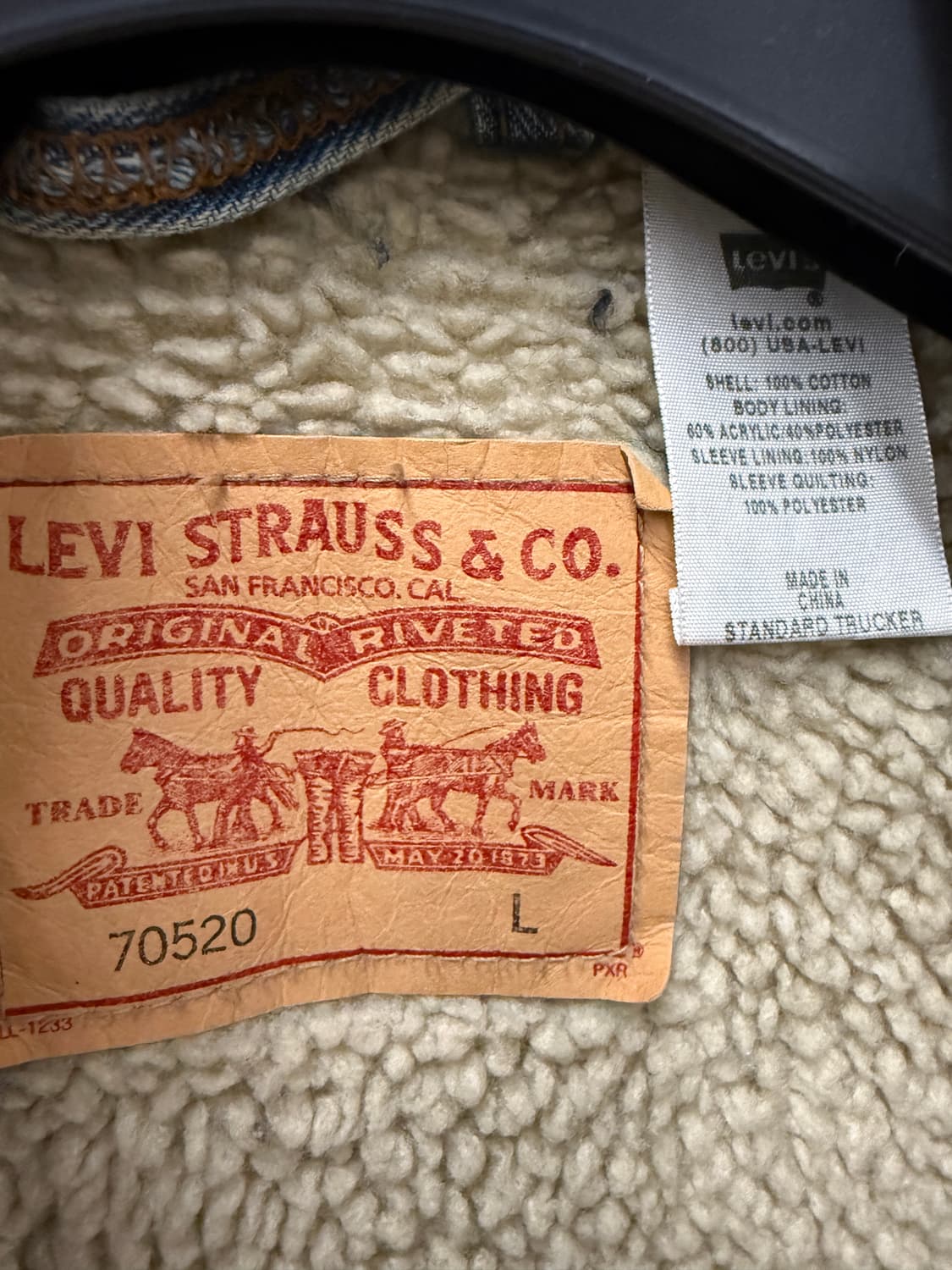 리바이스 쉐르파 데님 조끼 L 상품이미지3