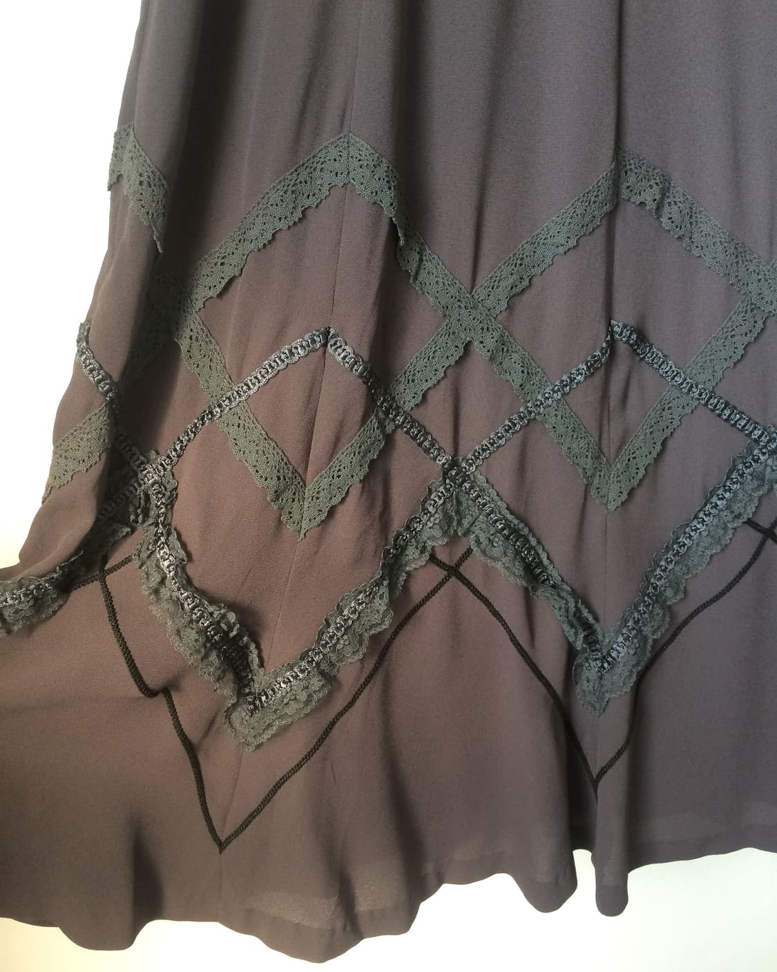 Lace trimming point long skirt 상품이미지4