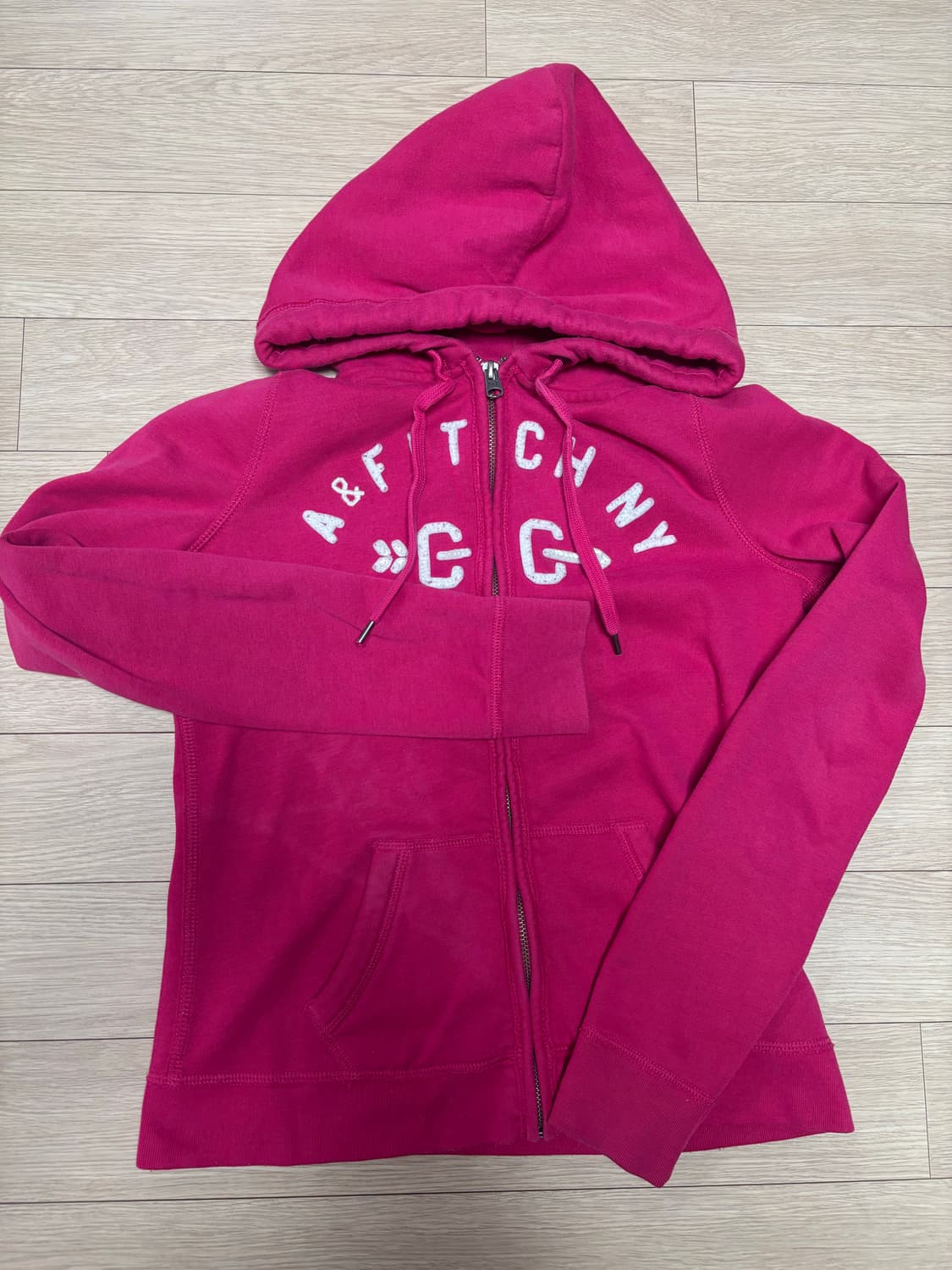 아베크롬비 핫핑크 후드집업 M 상품이미지1