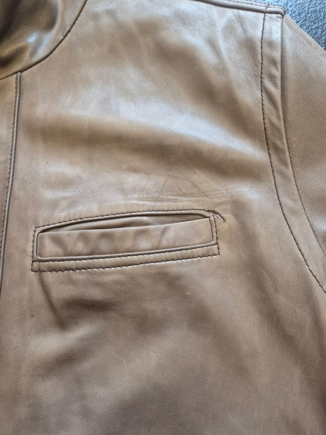 리바이스 레더 싱글 블루종 자켓 - XL 상품이미지7