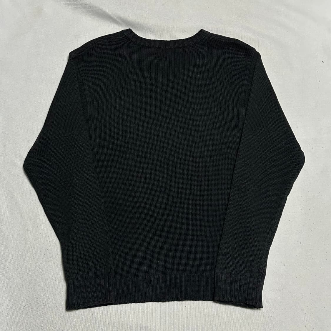 90 폴로랄프로랜 브이넥 코튼 블랙 니트 상품이미지3