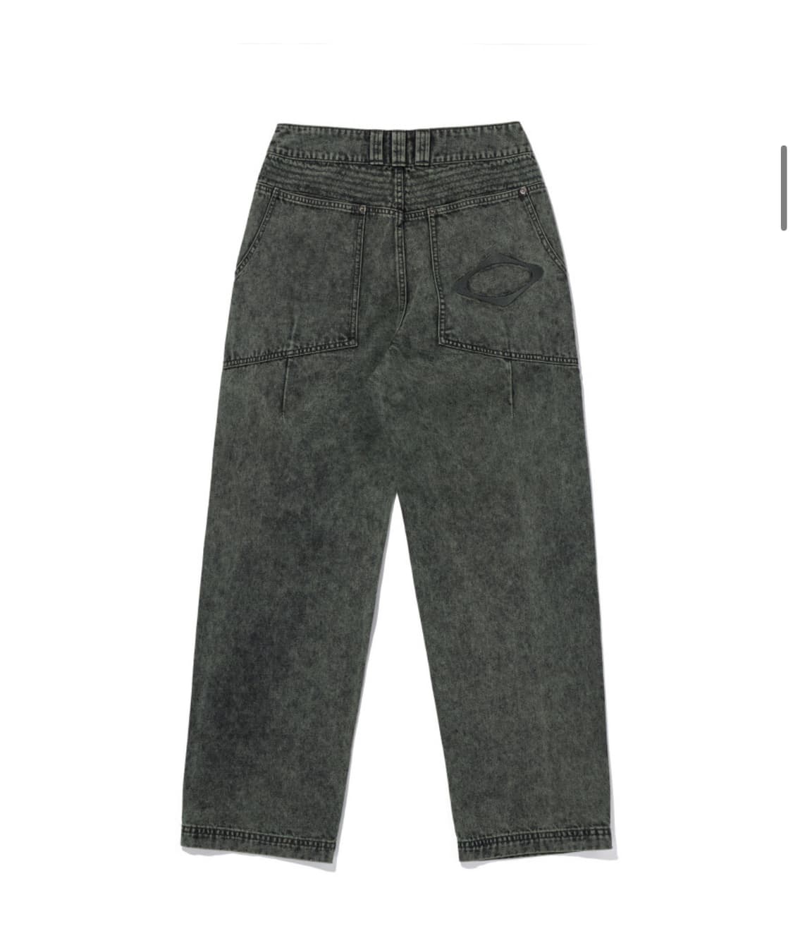 새상품)미스치프 워시드 슬라우치 진 블랙그린 M 상품이미지2