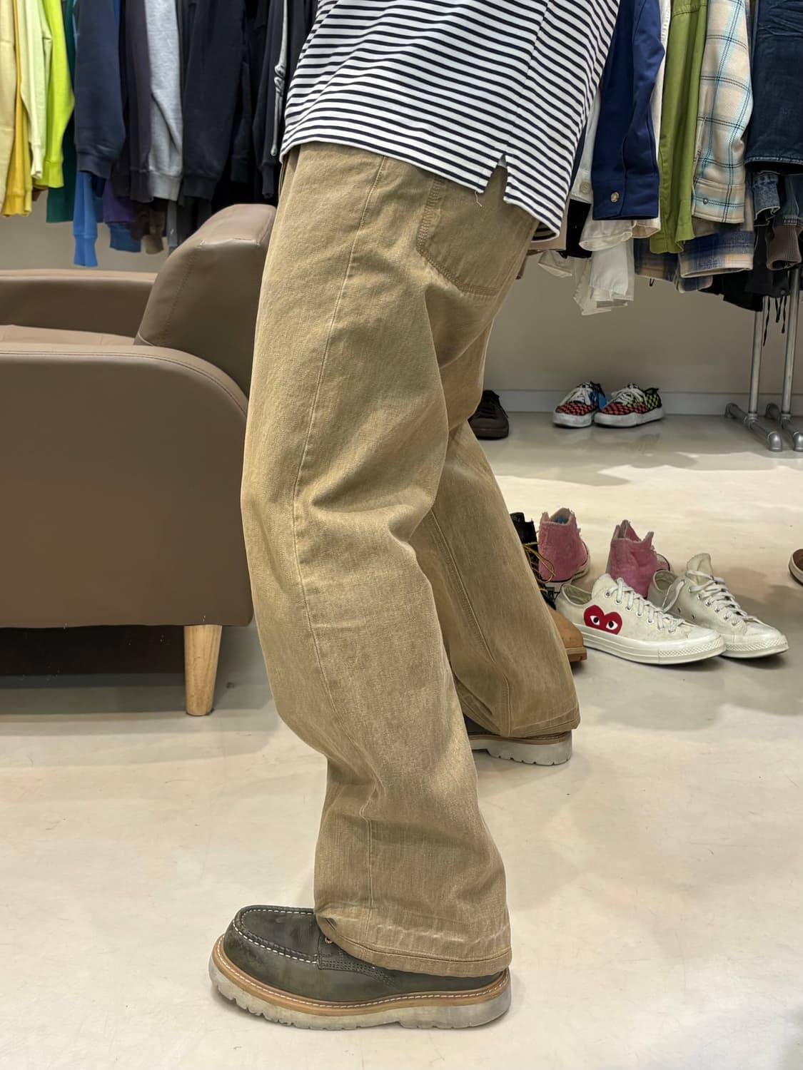 질 샌더 레더 택 데님팬츠 상품이미지9