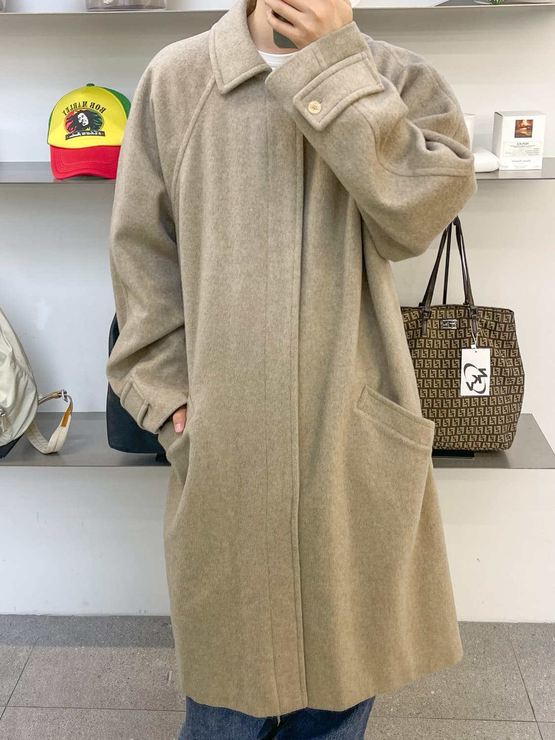 지아니 베르사체 90s 라나 울 맥시 코트 상품이미지1