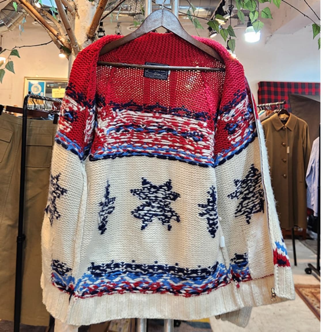 Antibal listic 도톰한 울 눈꽃 스웨터 빈티지 집업 상품이미지9