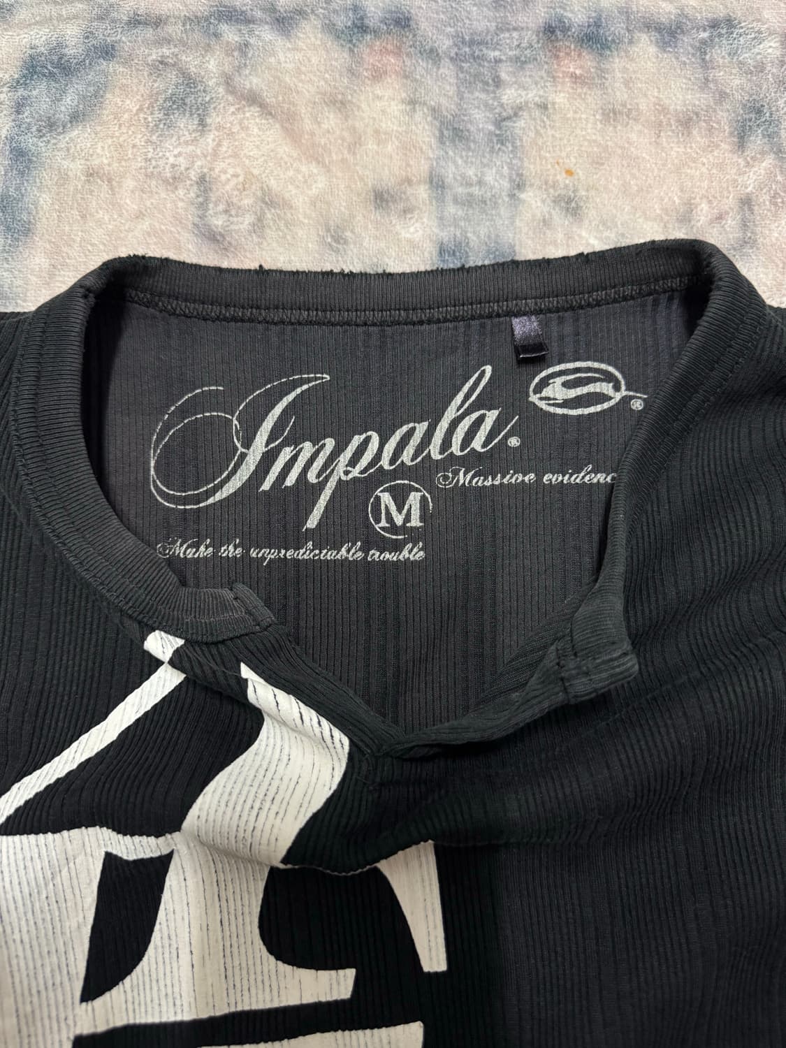Impala 00s lettering ribbed cut sew 상품이미지8