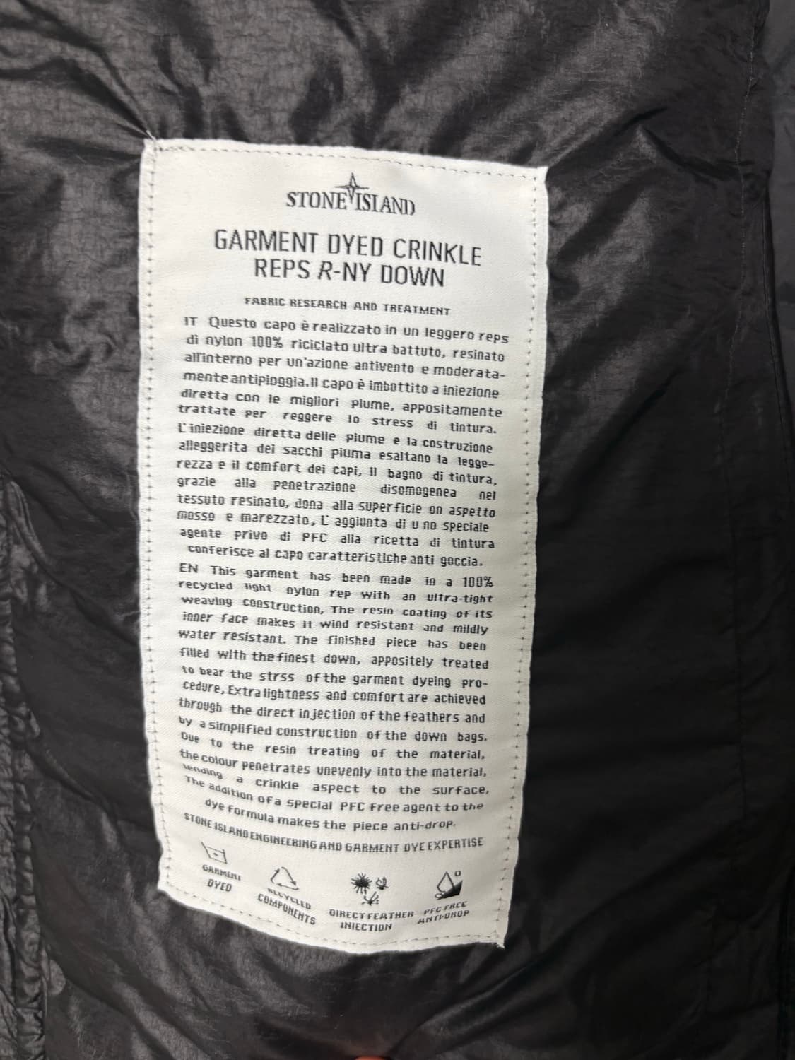 스톤 아일랜드 경량패딩 M 블랙 상품이미지2