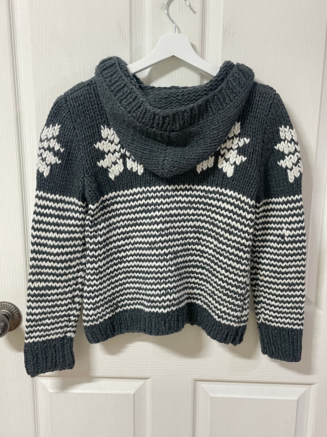 코위찬 네이비 후드 니트 상품이미지6