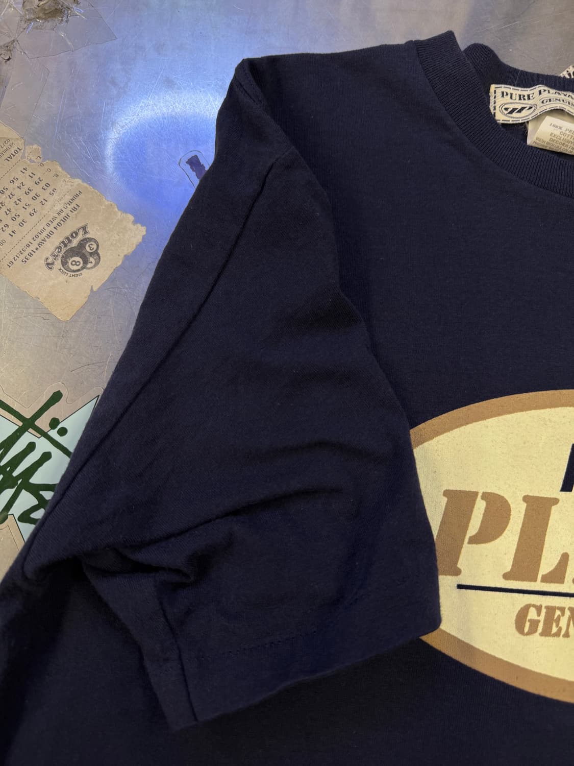 PURE PLAYAZ PRODUCT USA 네이비 반팔티 L 상품이미지5