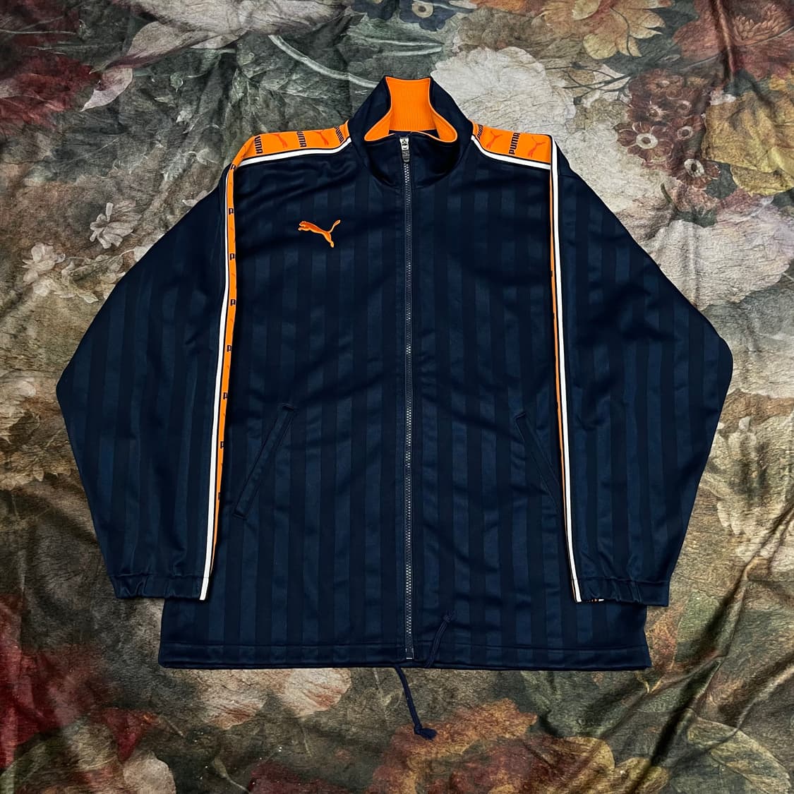 푸마 빈티지 오렌지 사이드라인 스트라이프 빅토고져지 M 상품이미지1