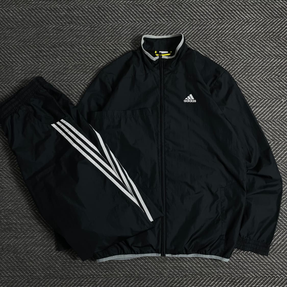 00s 아디다스 올드스쿨 블랙 우븐 트랙자켓&트랙팬츠 세트o 3694 상품이미지1