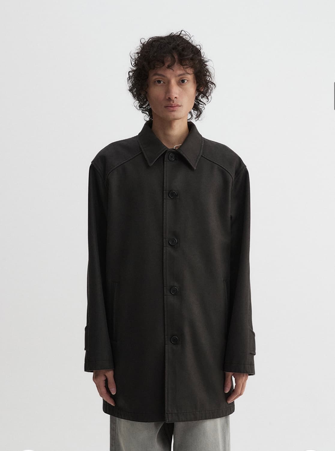 파브레가 포엘 빈티지 카 코트 블랙 상품이미지2