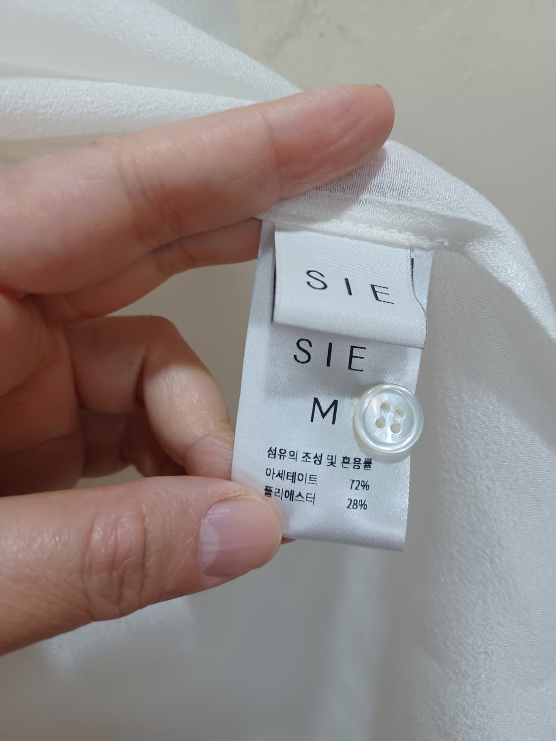 SIE 시에 아이보리색 시스루 블라우스  상품이미지4