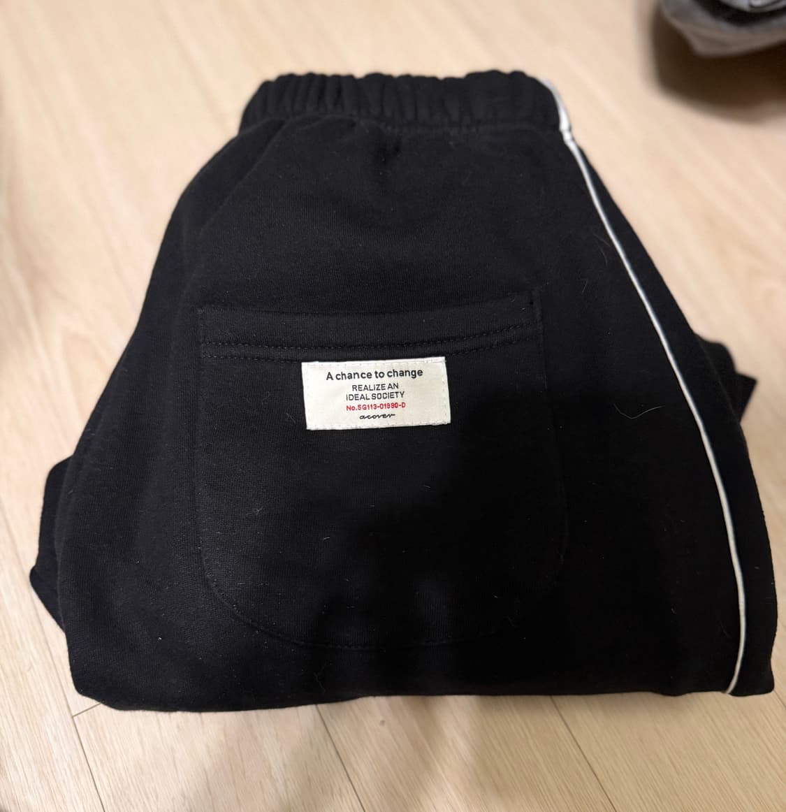 어커버 사이드 파이핑 조거 팬츠 블랙 트레이닝바지 L 상품이미지2