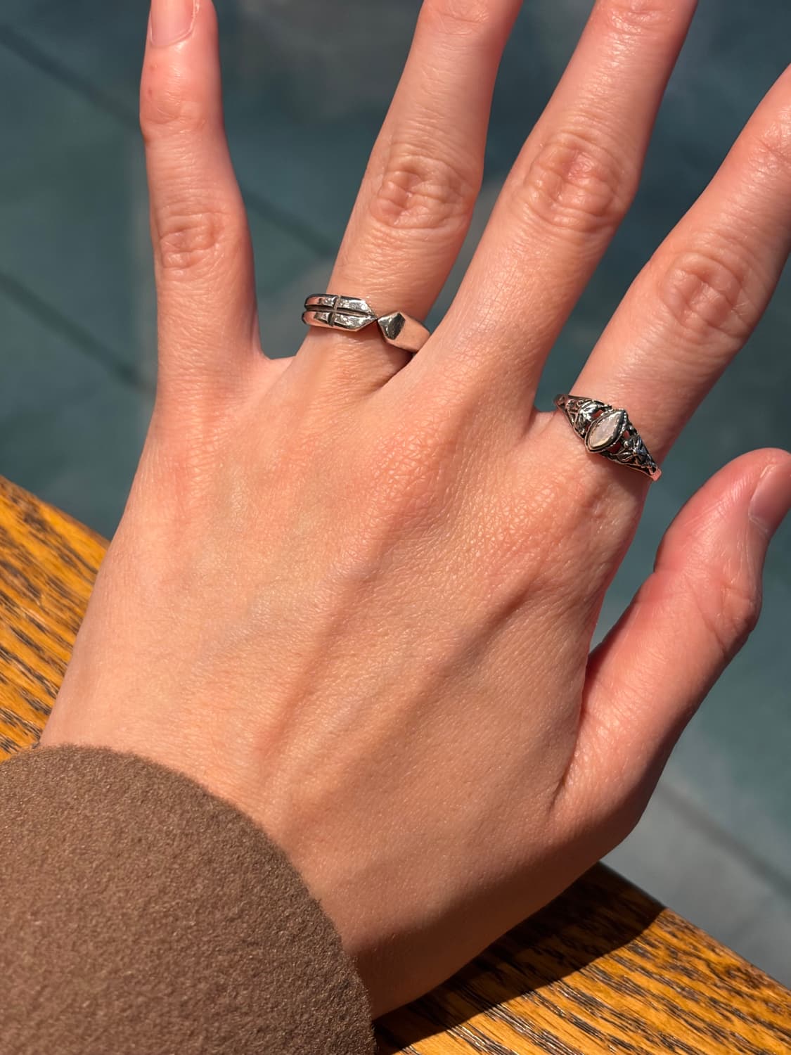 Silver 925 빈티지 스톤 링 상품이미지4