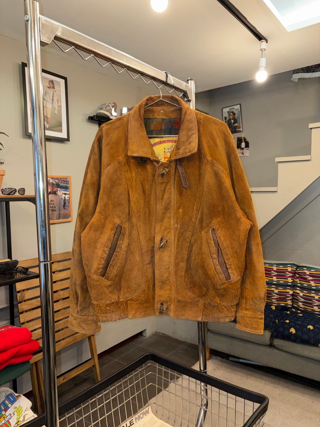 70’s Italian scovill heavy suede jacket 상품이미지5