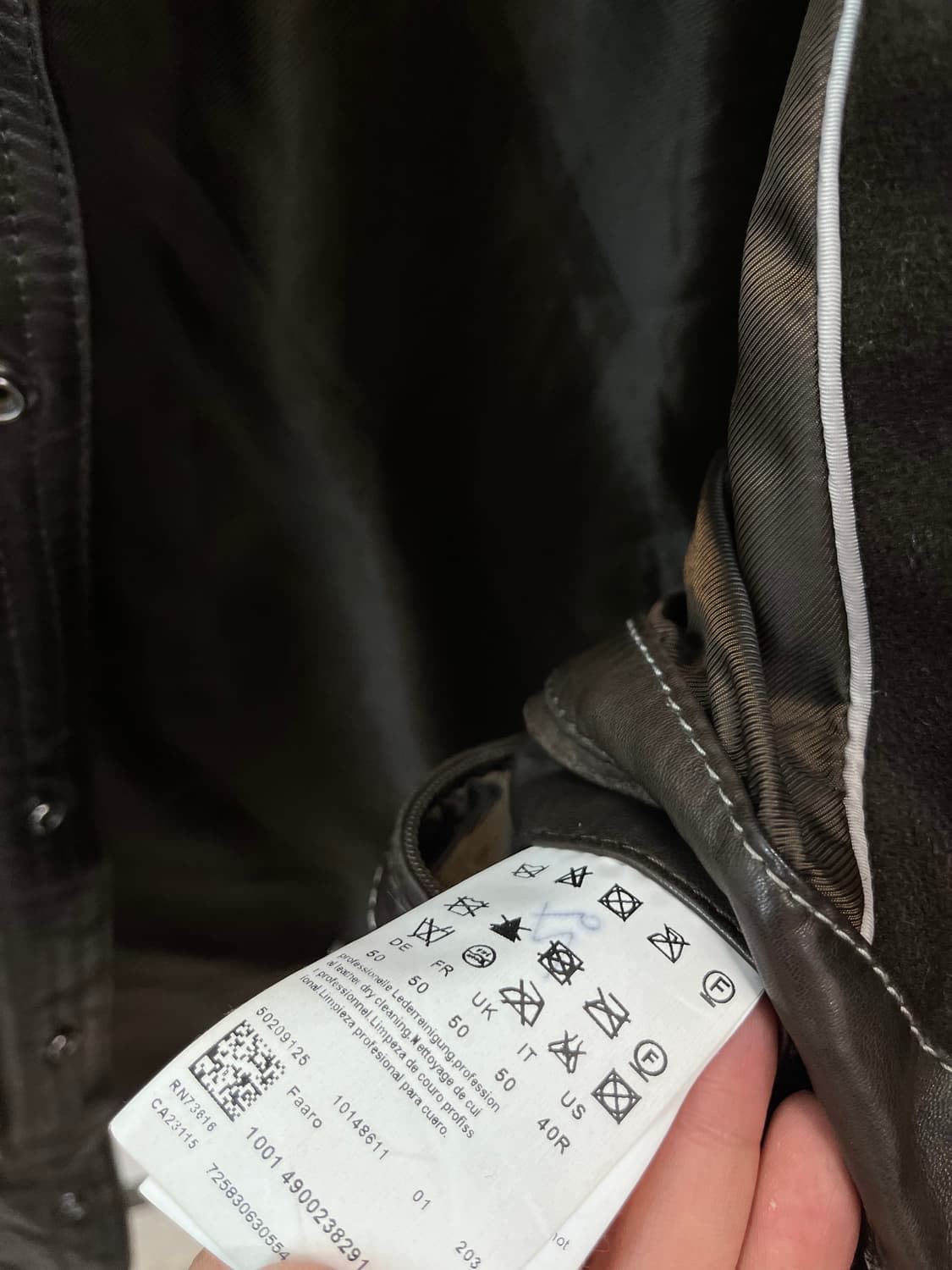 105) 보스 레더 퀼팅자켓  상품이미지10