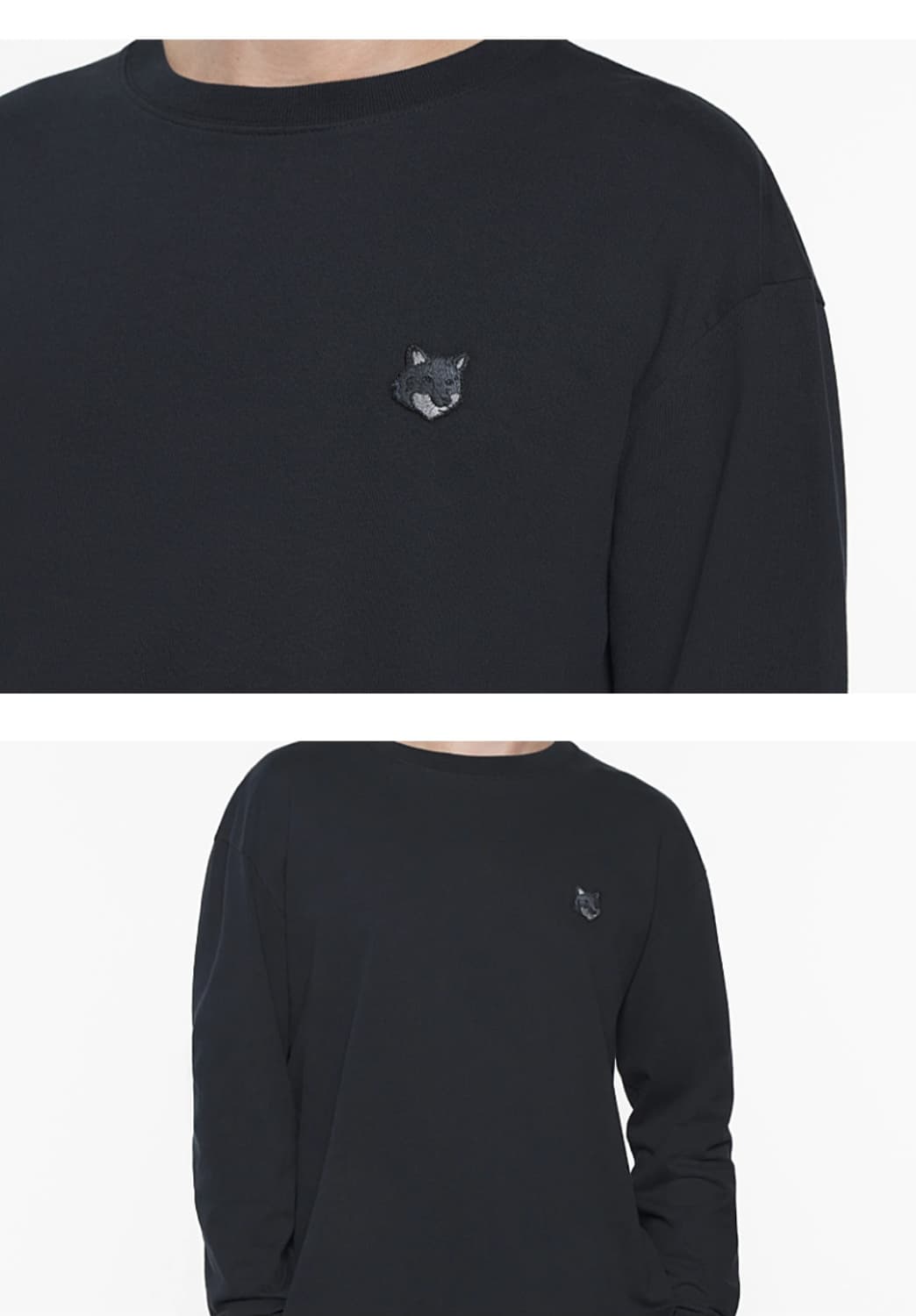 메종키츠네 그레이 폭스헤드 롱슬리브 상품이미지3