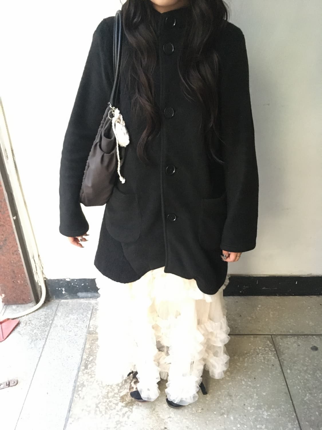 Gomme 고무 드레이프 후드 코트 상품이미지3