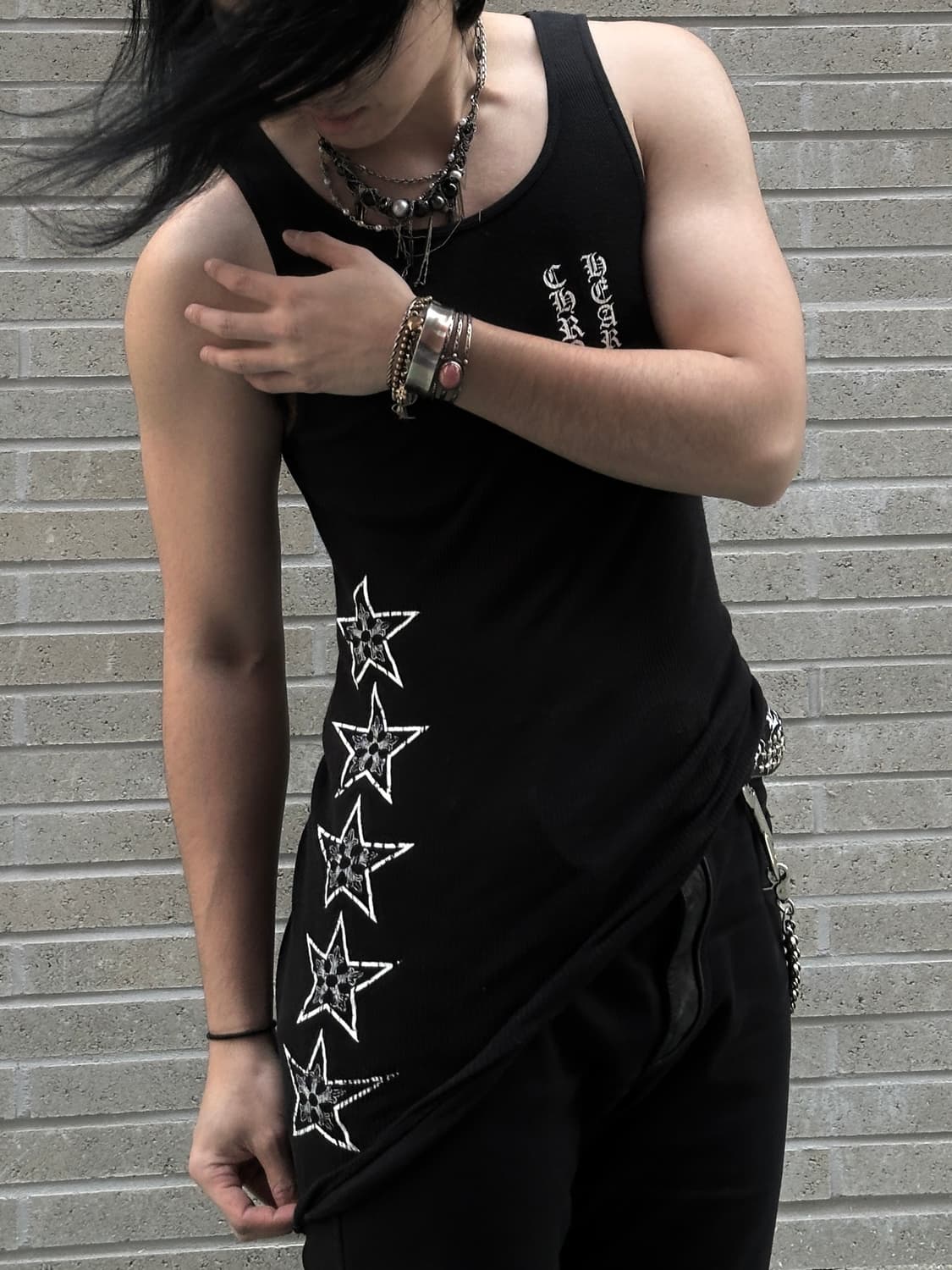 90’s 올드 크롬하츠 퍽유 탱크탑 USA Made 크롬하츠 나시 상품이미지1