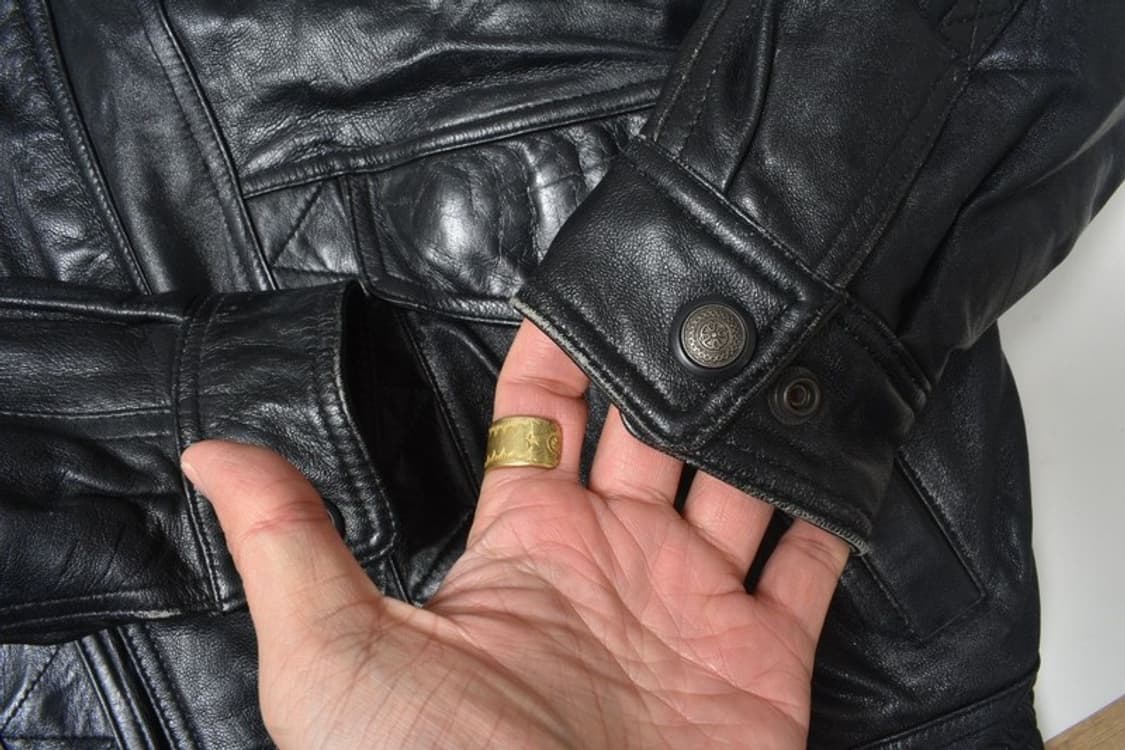 90S 양가죽 항공점퍼 블루종 자켓 105 N1220 상품이미지3