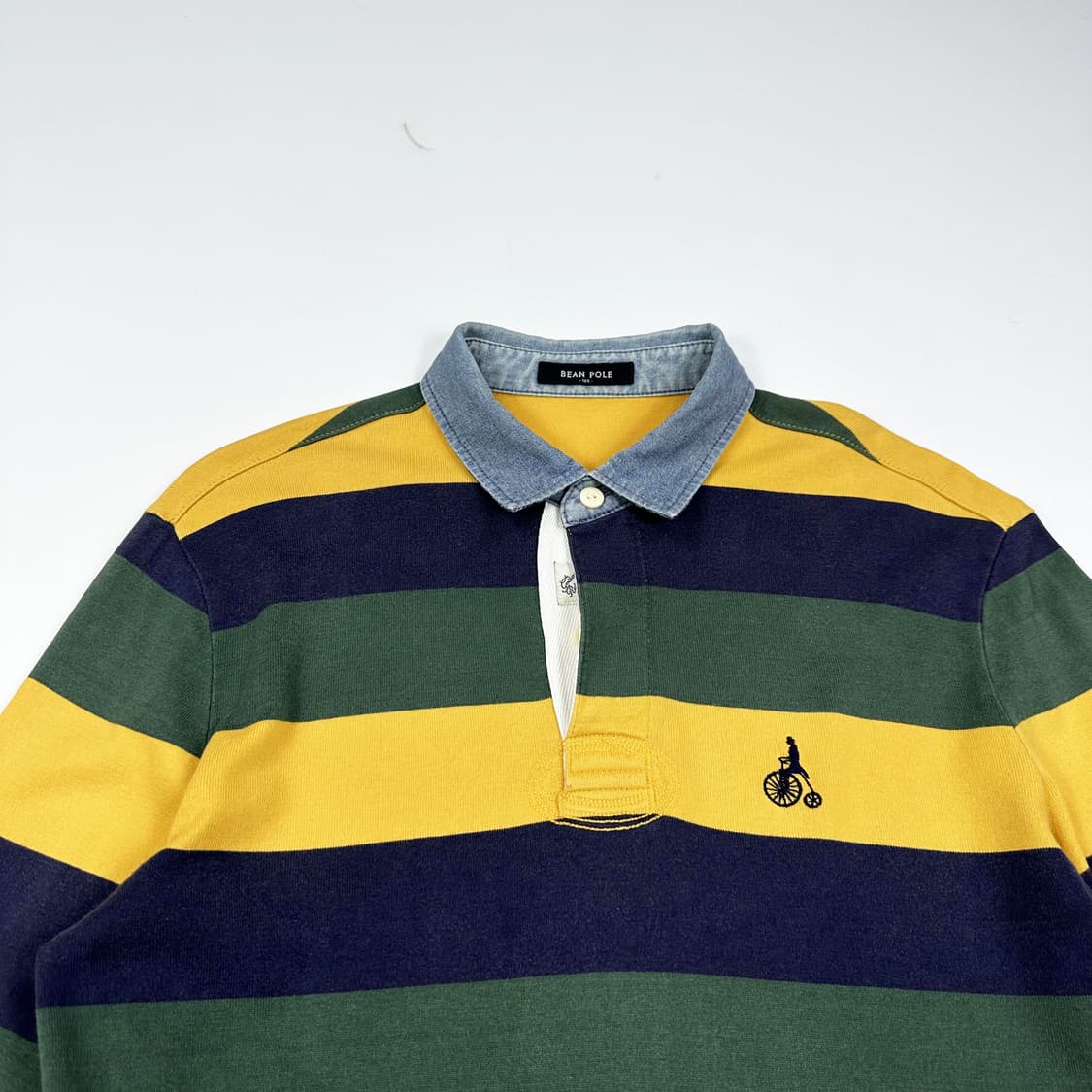 빈폴 스트라이프 카라 긴팔 럭비티 (실측 L) 상품이미지1