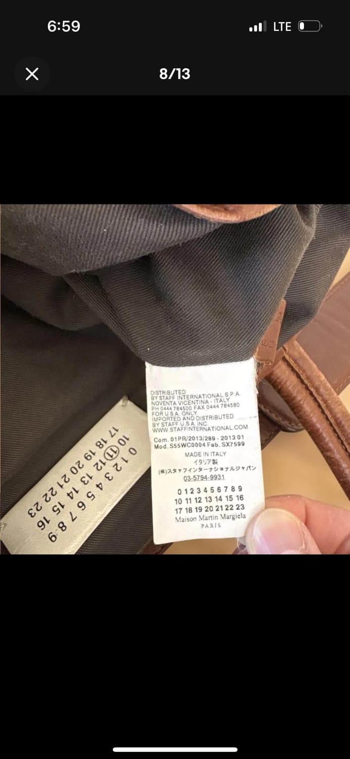 마르지엘라 레더 세일러백 상품이미지6