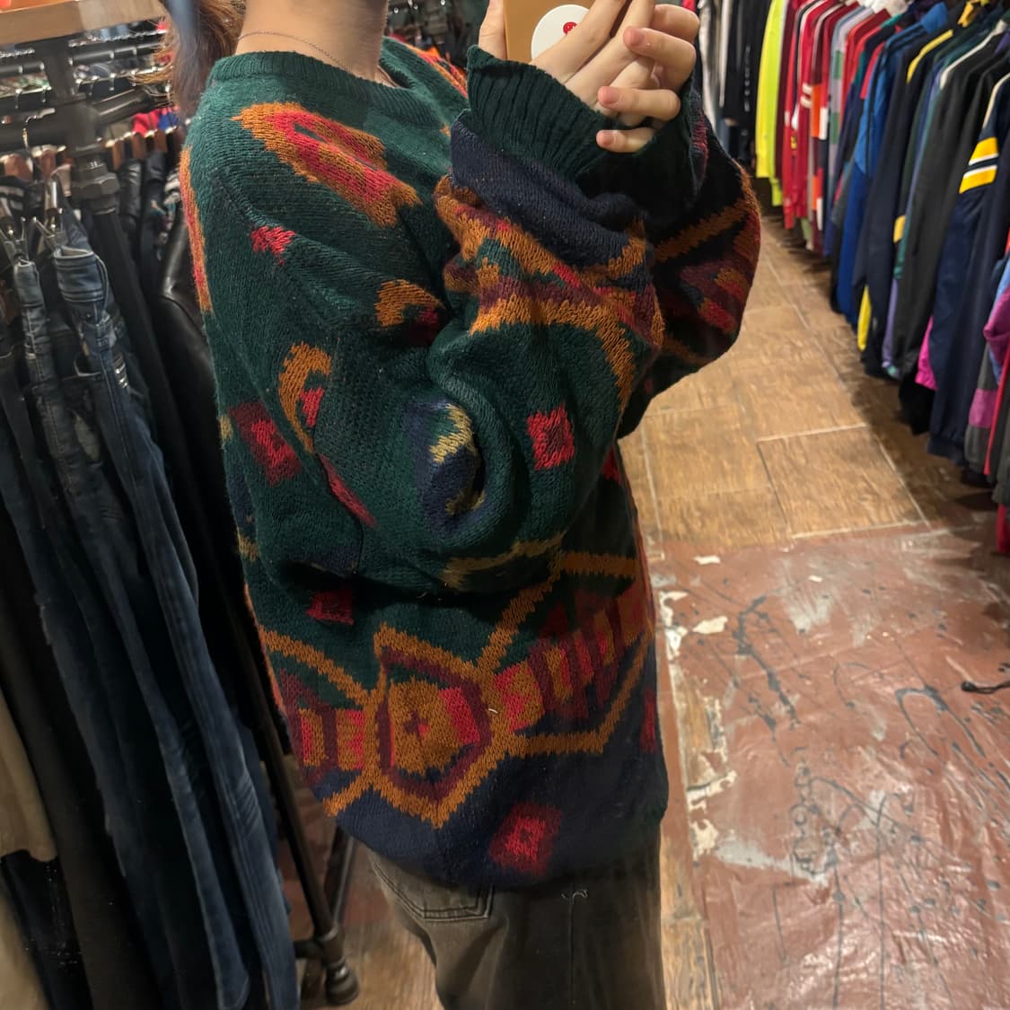 [Hi] 빈티지 아가일 패턴 니트 상품이미지4