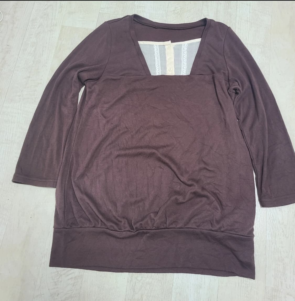 카모메산장 브라운 8부 티 상품이미지1